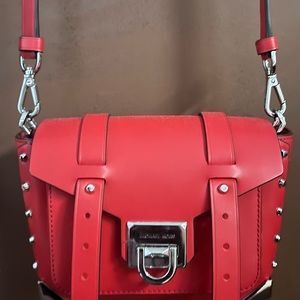 Michael Kors Red Manhattan Purse
